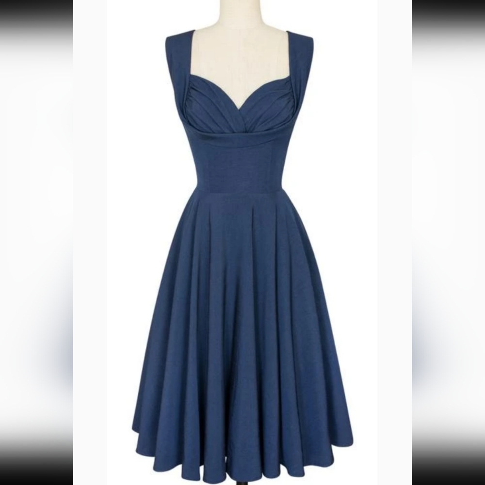 Trashy Diva HONEY DRESS - DARK BLUE RIBBED RAYON size 20